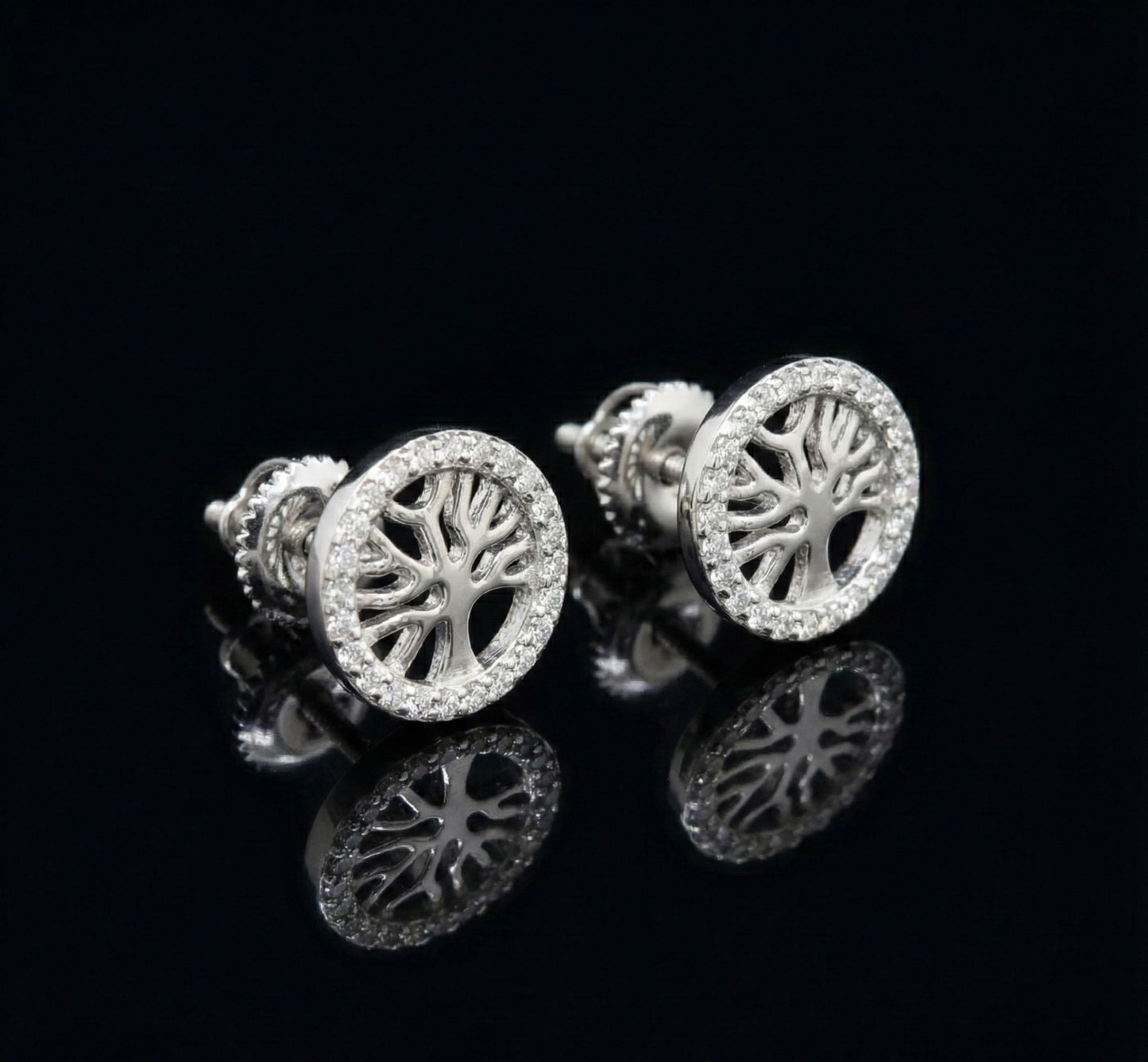 Tree Of Life Moissanite Earrings