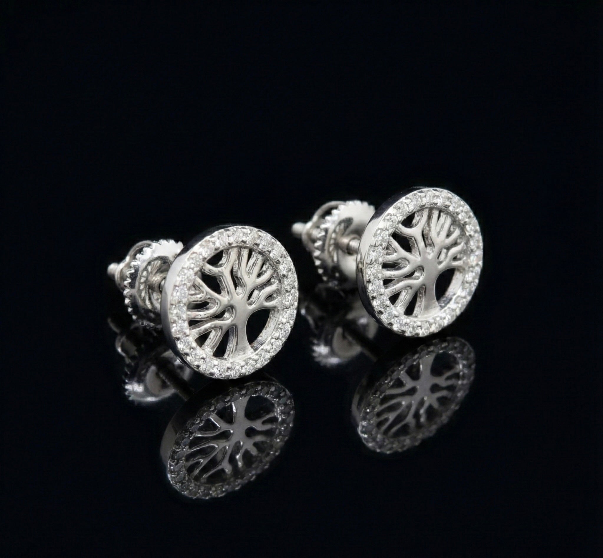 Tree Of Life Moissanite Earrings