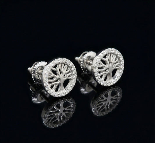 Tree Of Life Moissanite Earrings