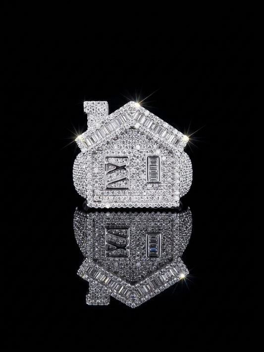Moissanite Trap House Ring