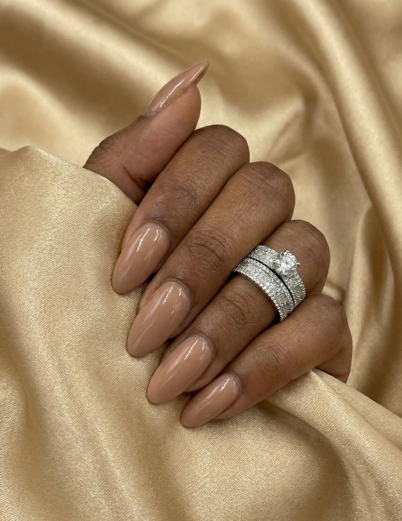 1Ct Moissanite Wedding/Promise Ring Set