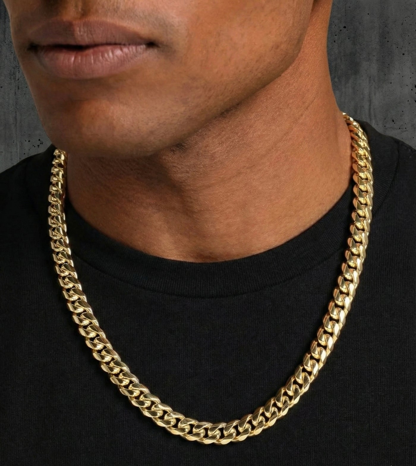 10MM Miami Cuban Chain In 18K Yellow Gold