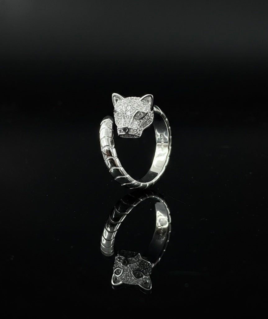 Adjustable Moissnite Panther Ring