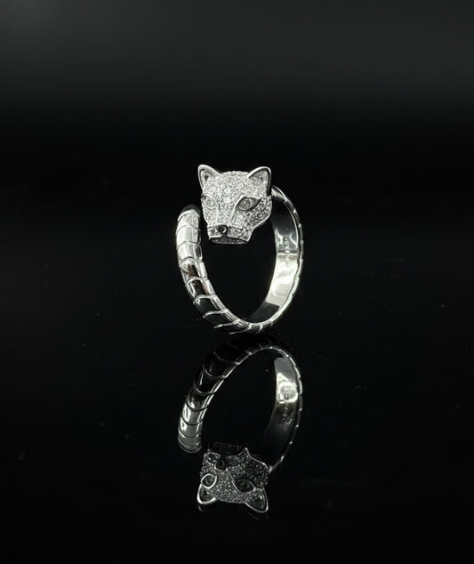 Adjustable Moissnite Panther Ring