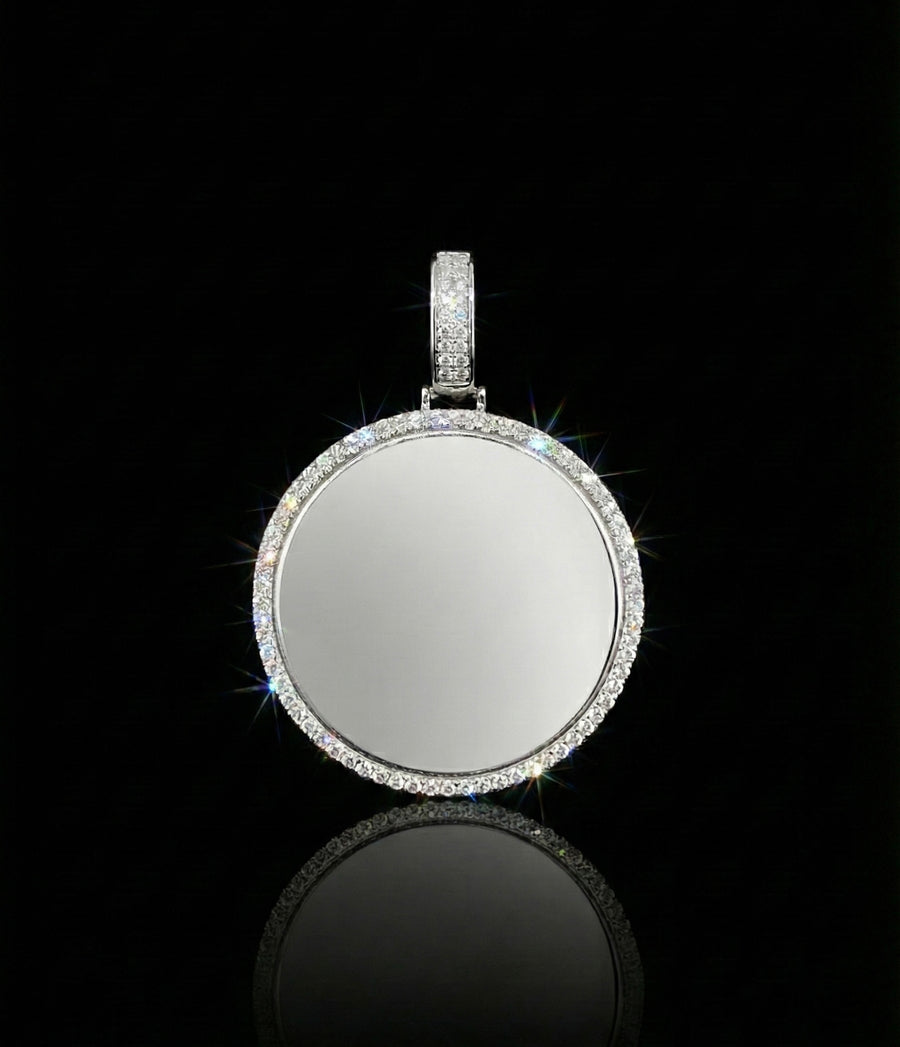 Moissanite Picture Frame Pendant