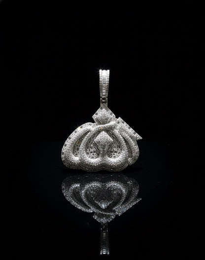 Moissanite Emerald Cut Allah Pendant