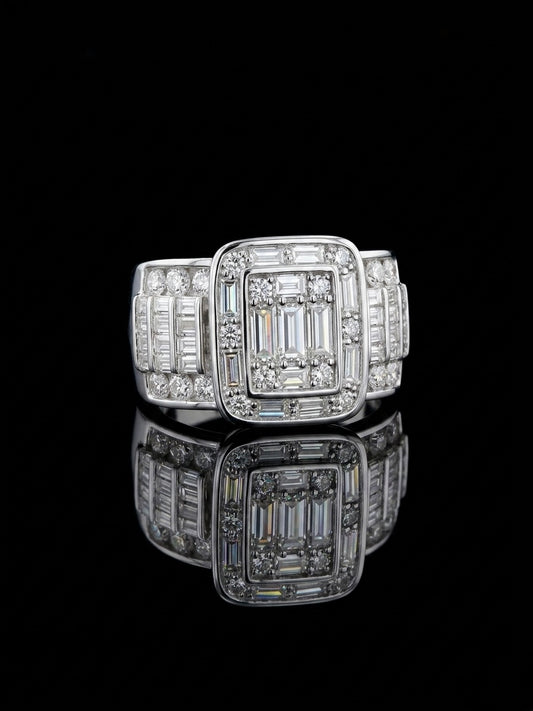 Rectangle Cinderella Moissanite Ring