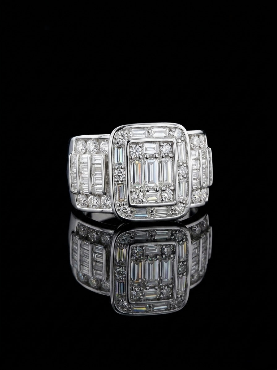 Rectangle Cinderella Moissanite Ring