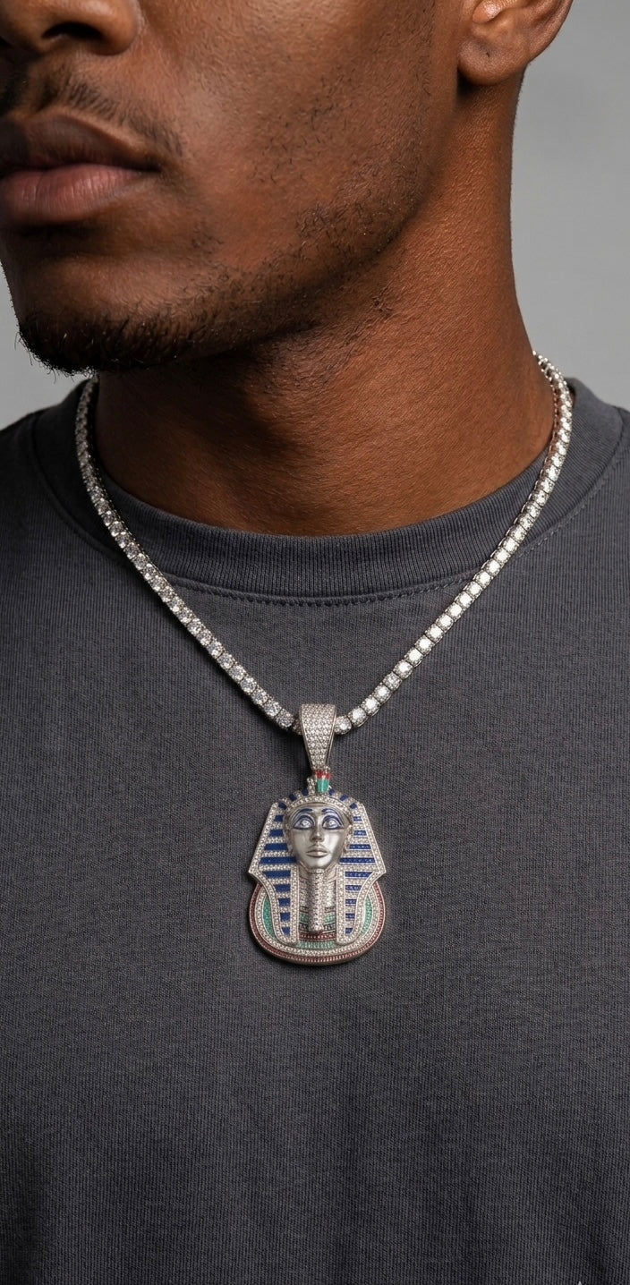 Colored King Tut Moissanite Pendant