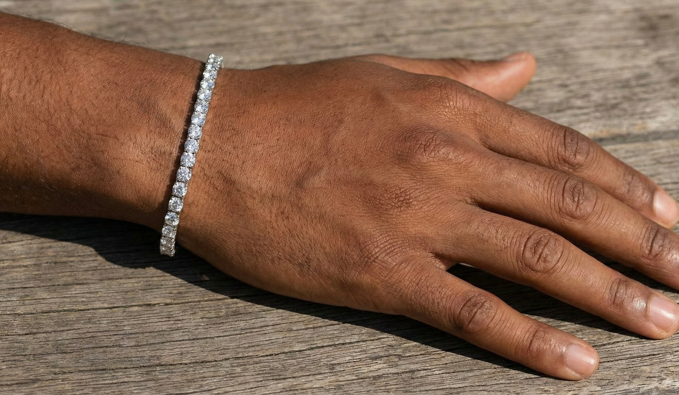4MM Moissanite Diamond Tennis Bracelet