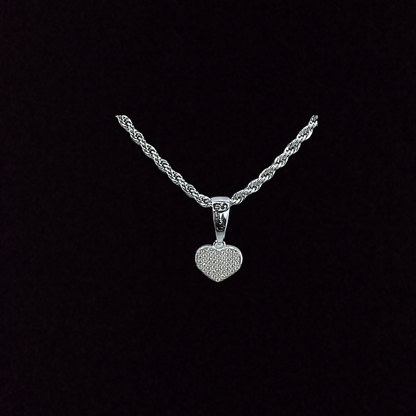 Tiny Moissanite Heart Pendant