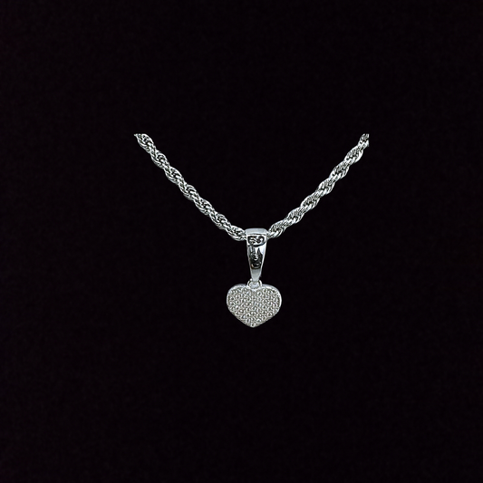 Tiny Moissanite Heart Pendant