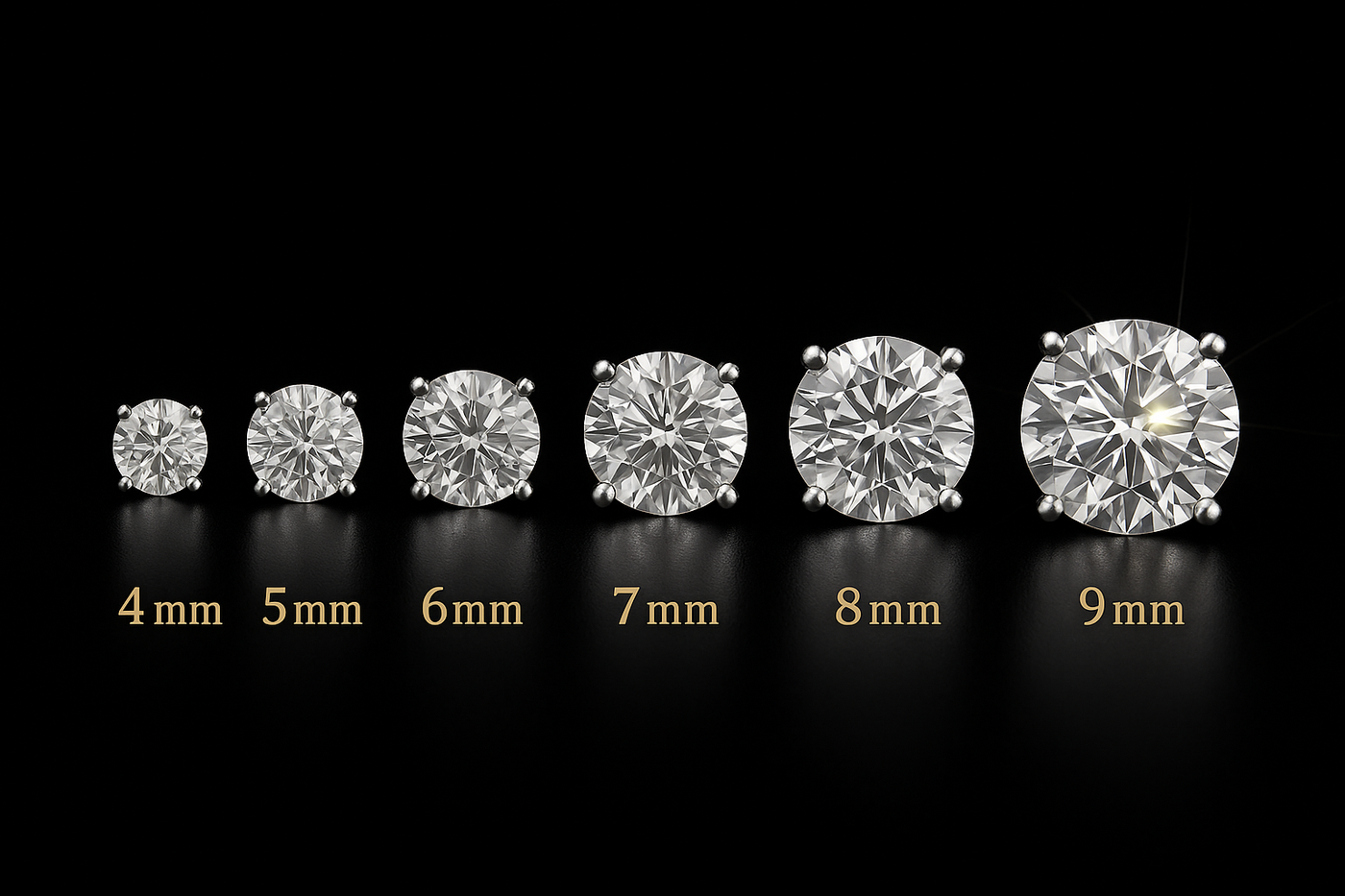 Moissanaite in 18K White Gold Over Sterling Silver 9MM Brilliant Cut solitaire earrings