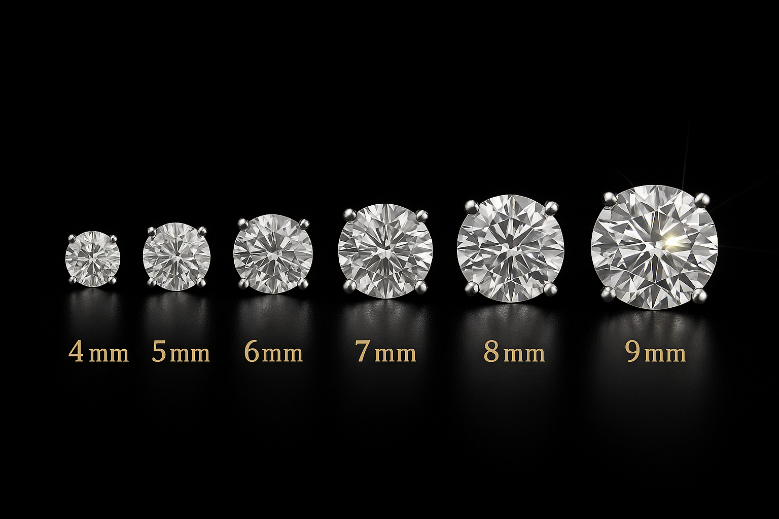 Moissanaite in 18K White Gold Over Sterling Silver 9MM Brilliant Cut solitaire earrings