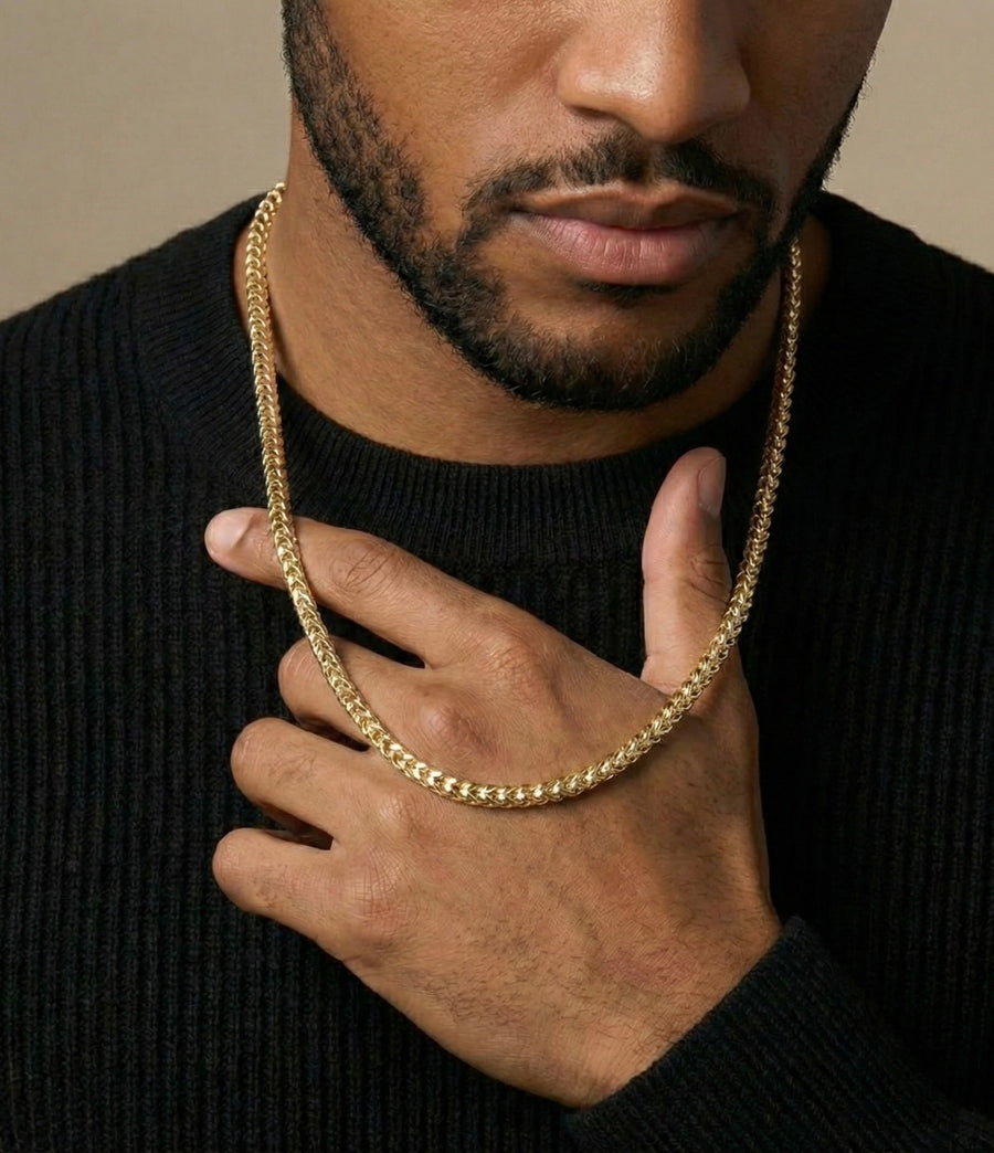 5MM Franco Chain In 18K Yellow Gold