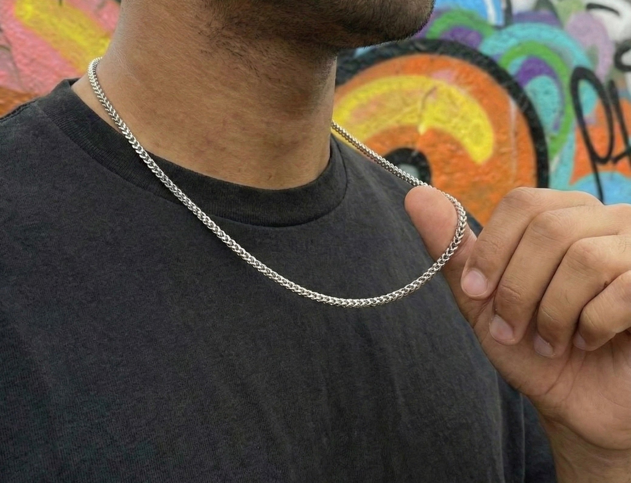 4MM Franco Chain In 18K White Gold