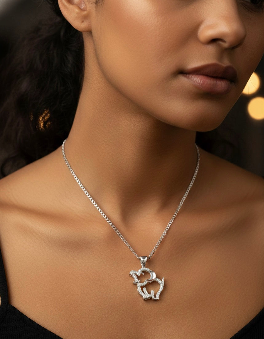 Elephant Moissanite pendants