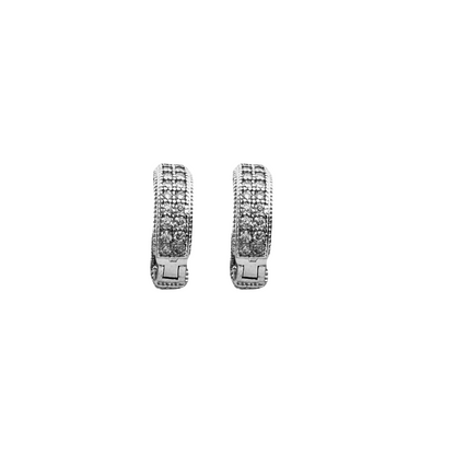 Hoop Huggies Moissanite Earrings