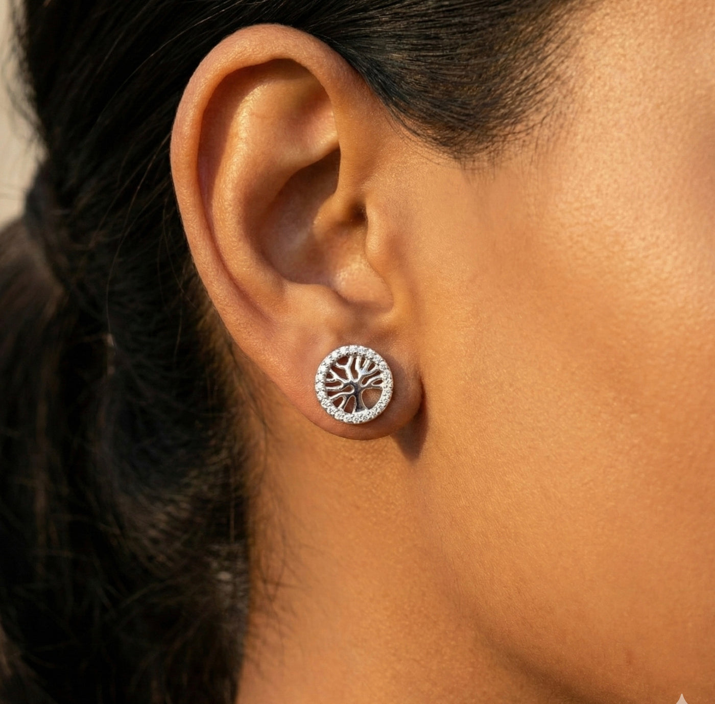 Tree Of Life Moissanite Earrings