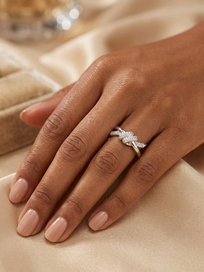Moissanite Pavé Bypass Ring