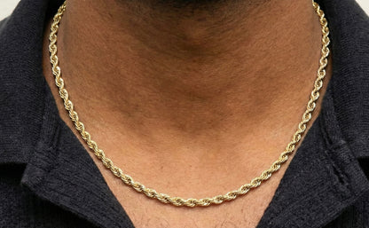 5MM Rope Chain in 18K Yellow Gold