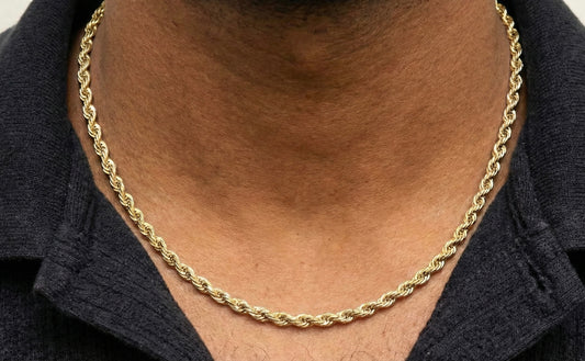 5MM Rope Chain in 18K Yellow Gold