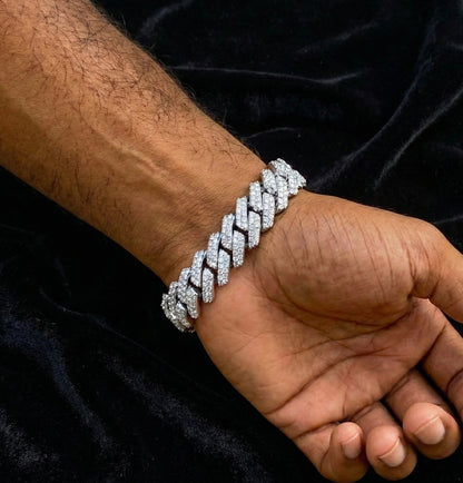 14MM Moissanite Diamond Cuban Bracelet