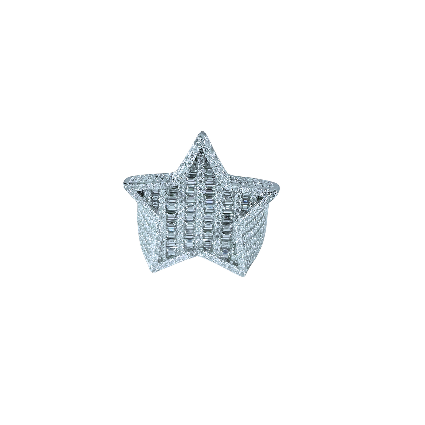 Moissanite in 925 Sterling Silver Star Ring