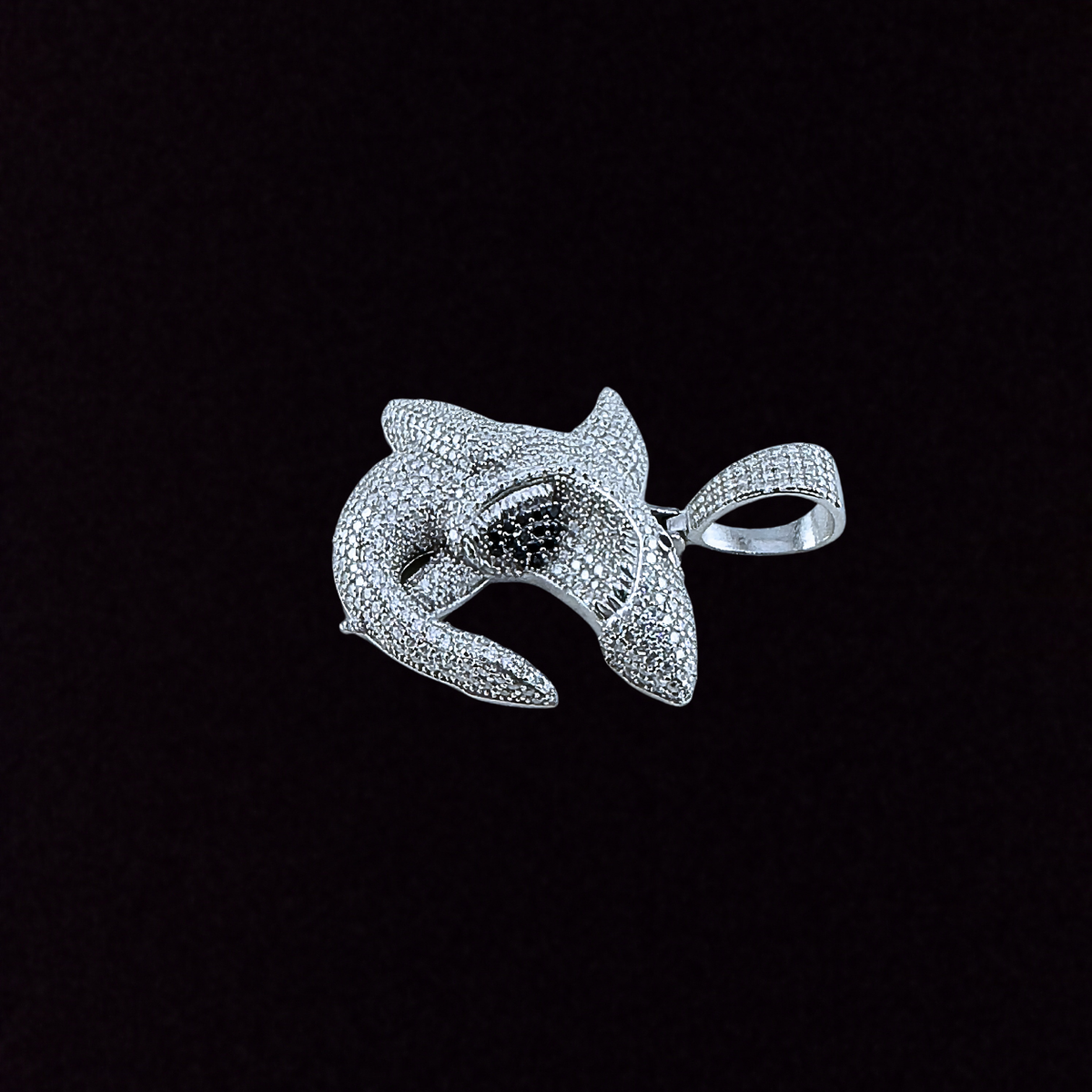 Moissanite Shark Pendant