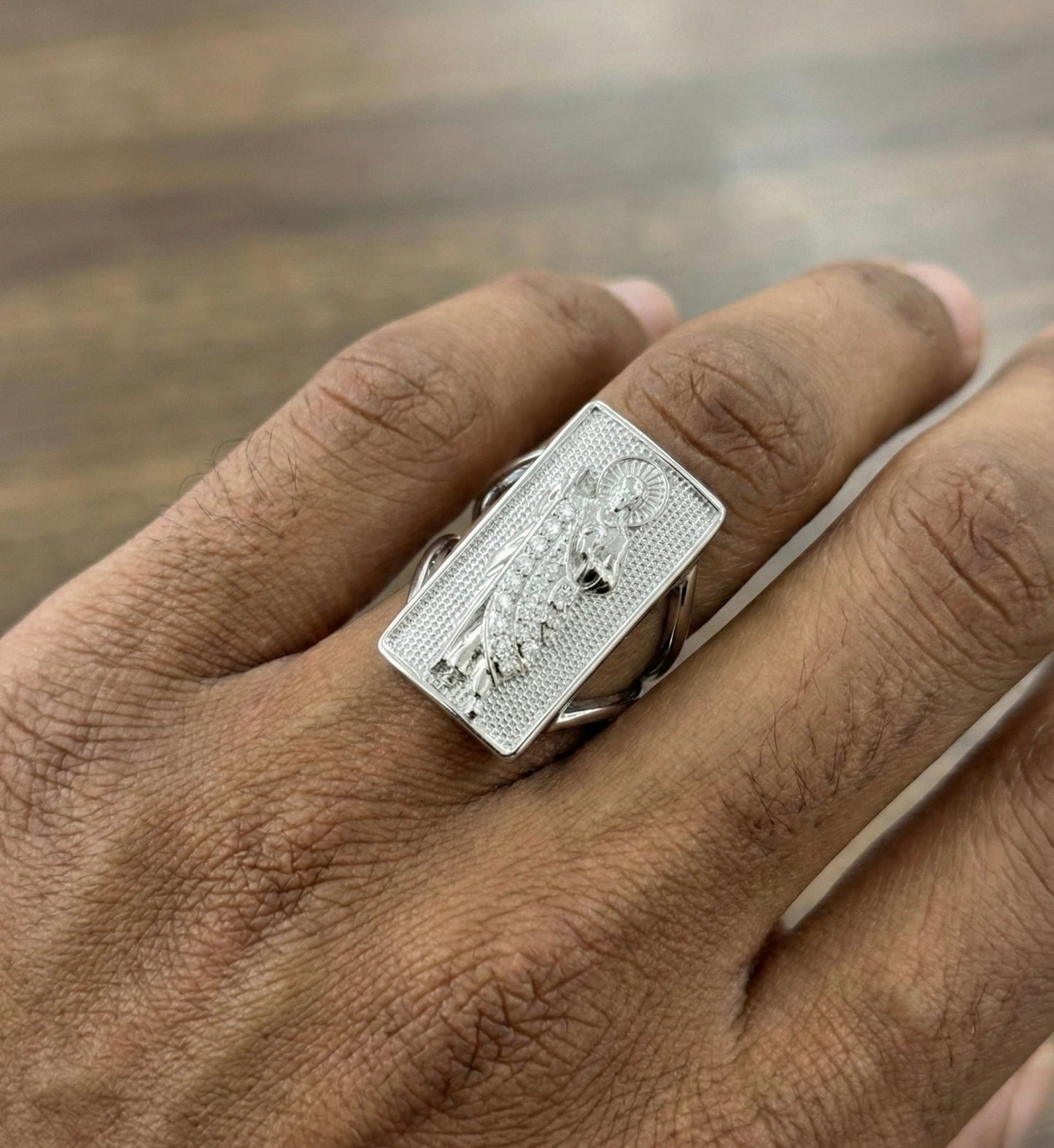 Saint Jude Rectangle Ring