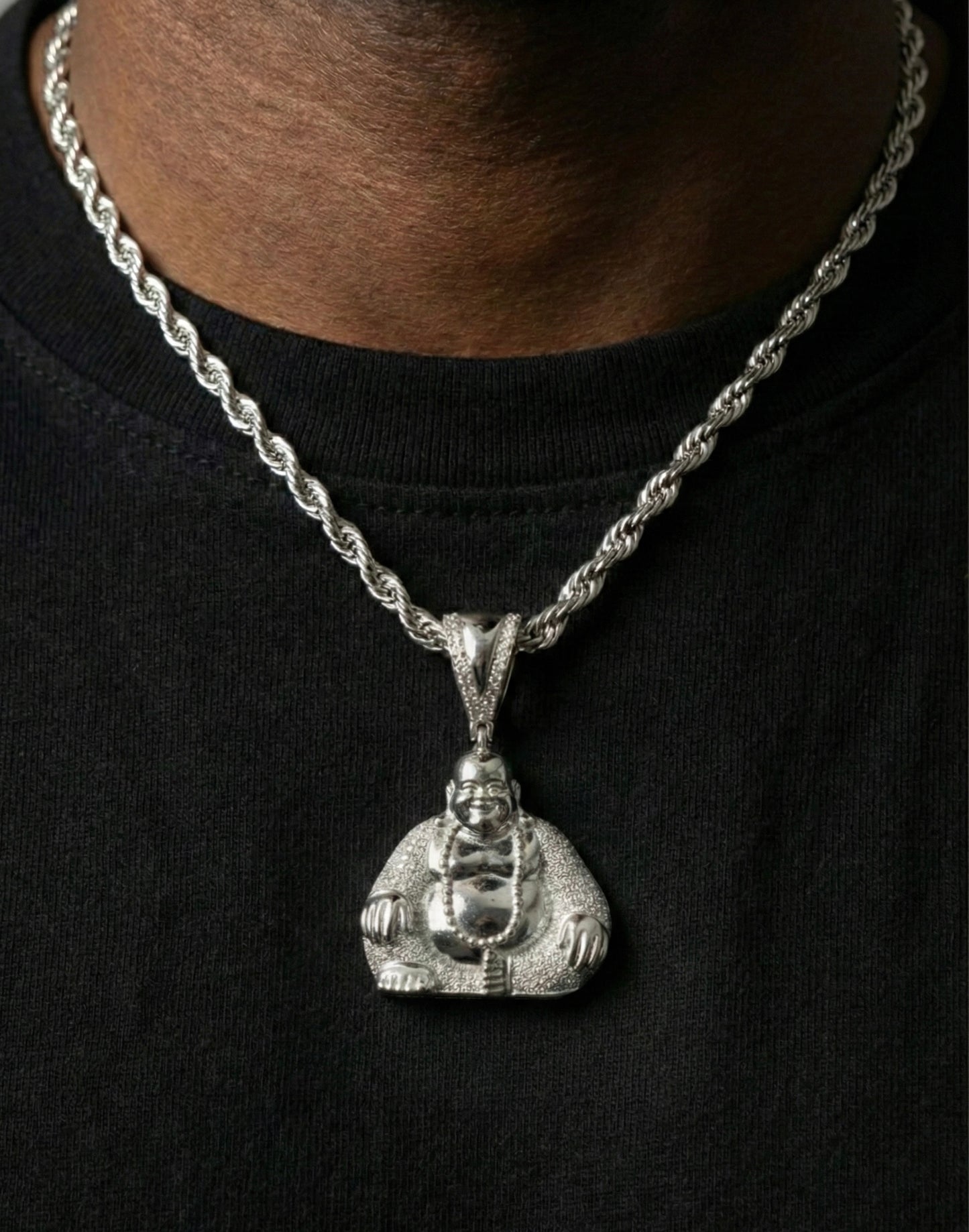 Lucky Buddha Moissanite Pendant