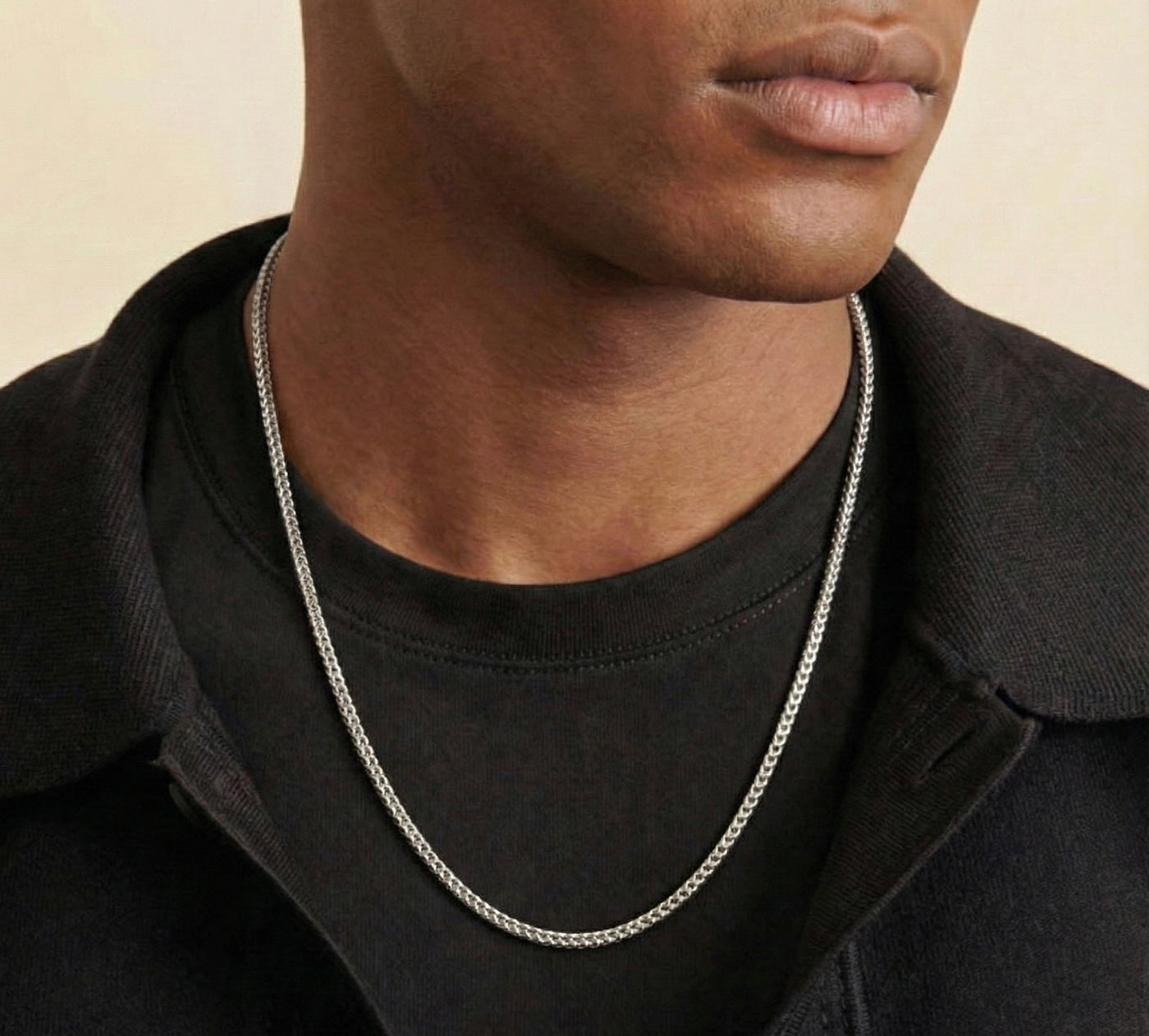 3MM Franco Chain In 18K White Gold