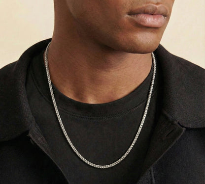 3MM Franco Chain In 18K White Gold
