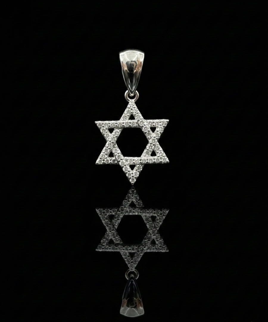 Mini Star of David Moissanite Pendant