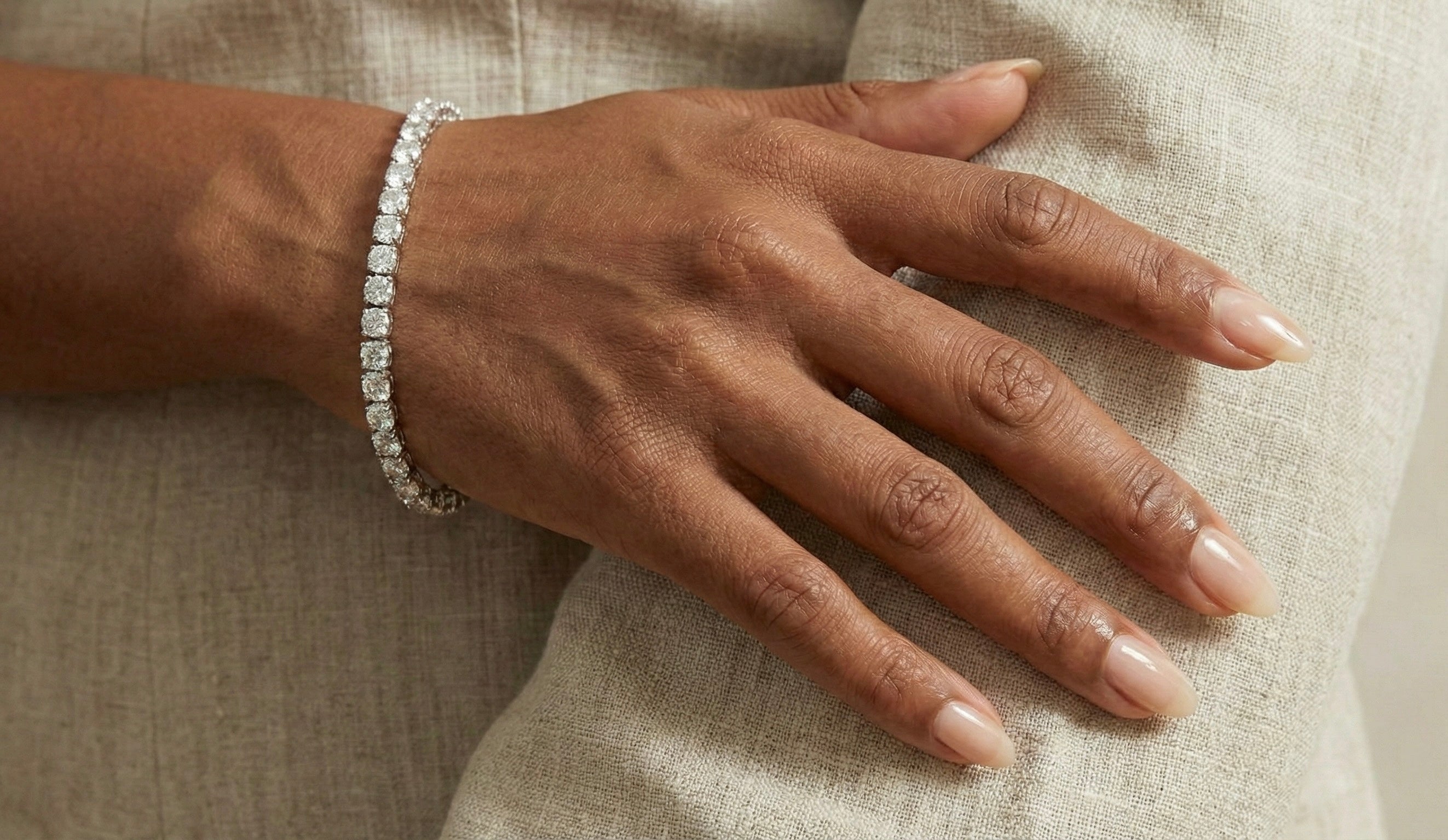 4MM Moissanite Diamond Tennis Bracelet