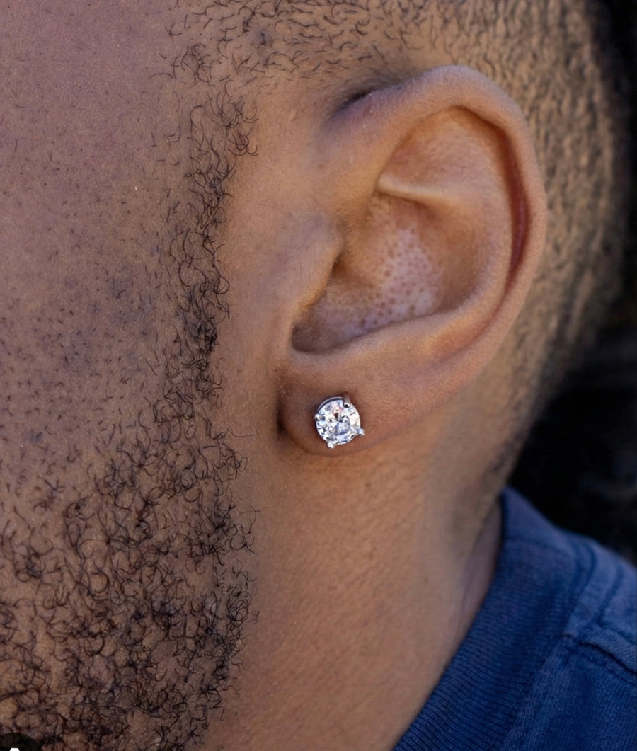 6MM (1.5Ct) Brilliant Cut Moissanite Stud Earrings