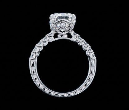 7.7ct Cushion Cut Moissanite Bridal Set