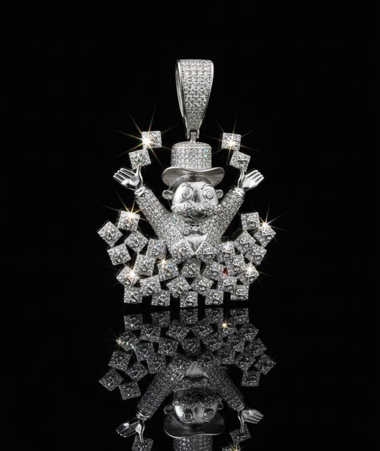 Moissanite Lucky Money Man Pendant
