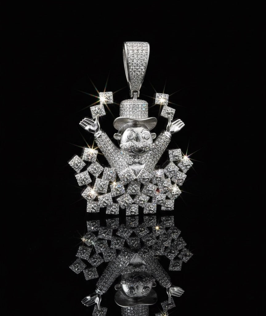 Moissanite Lucky Money Man Pendant