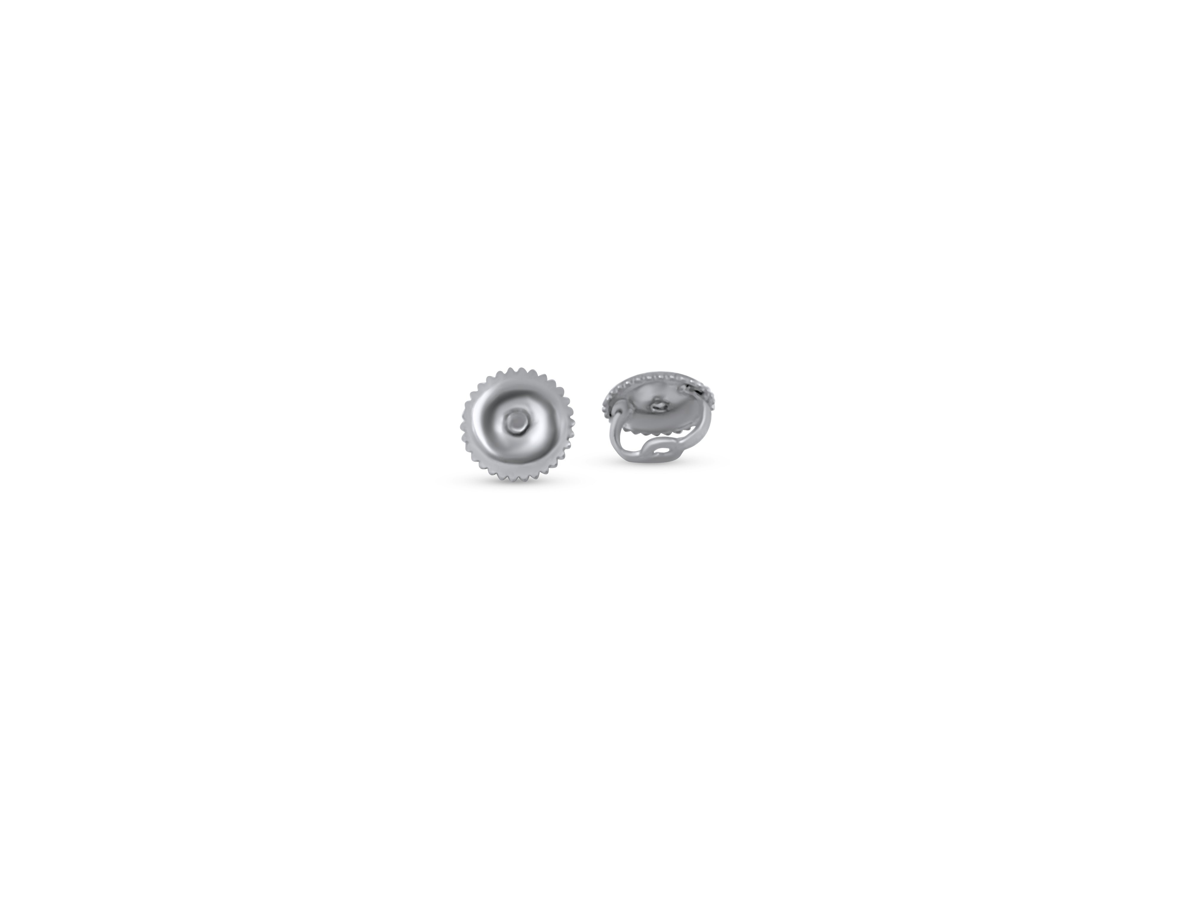 Moissanite and 925 Sterling Silver Square Earrings