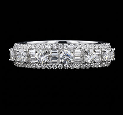 Moissanite Baguette Eternity Band