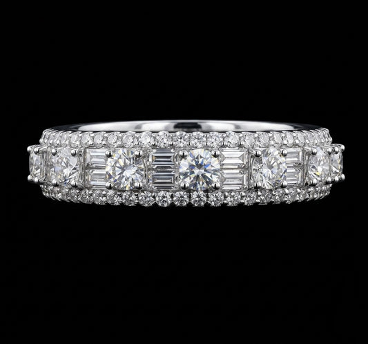 Moissanite Baguette Eternity Band