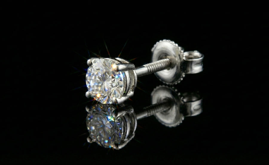 3MM (0.25Ct) Brilliant Cut Moissanite Stud Earrings