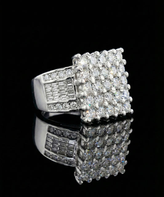 Over Sized Cinderella Moissanite Ring