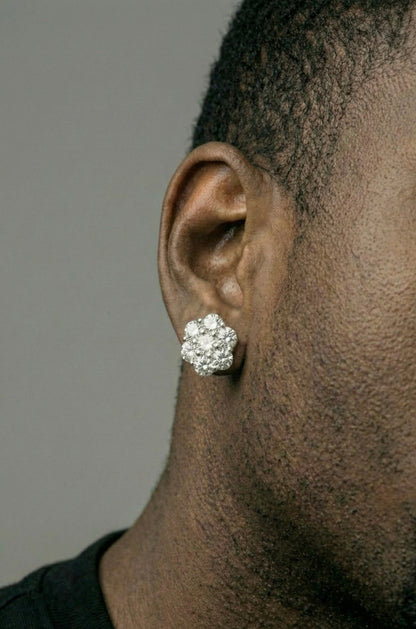 11MM Flower Cluster Moissanite Earrings