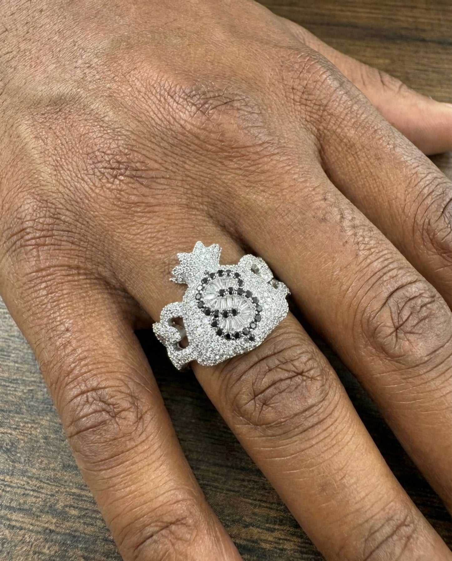 Money Bag Cuban Moissanite Ring
