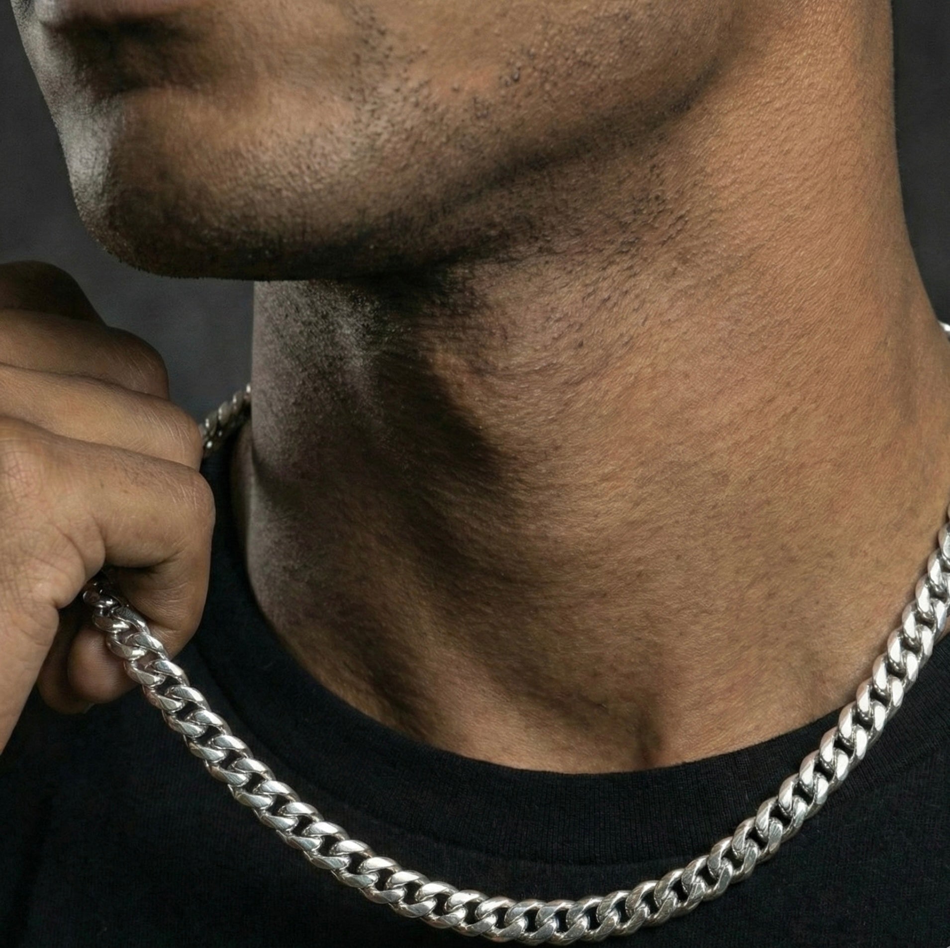 8MM Miami Cuban Chain In 18K White Gold