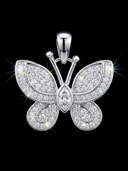 Moissanite Mini Butterfly Pendant
