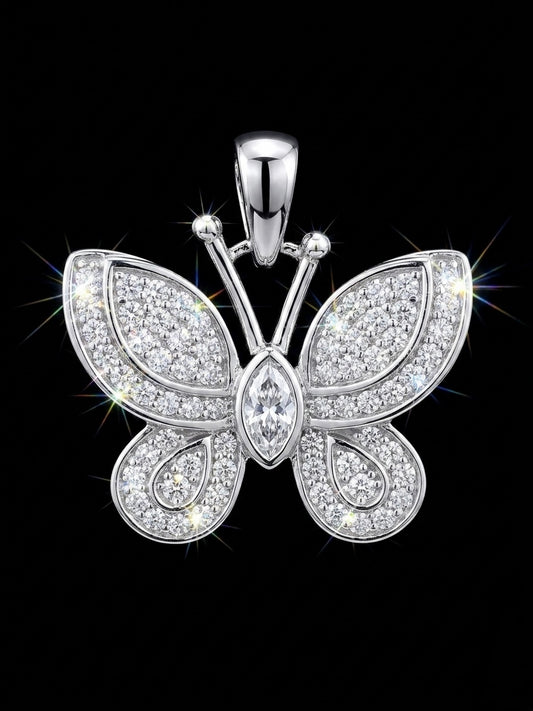 Moissanite Mini Butterfly Pendant
