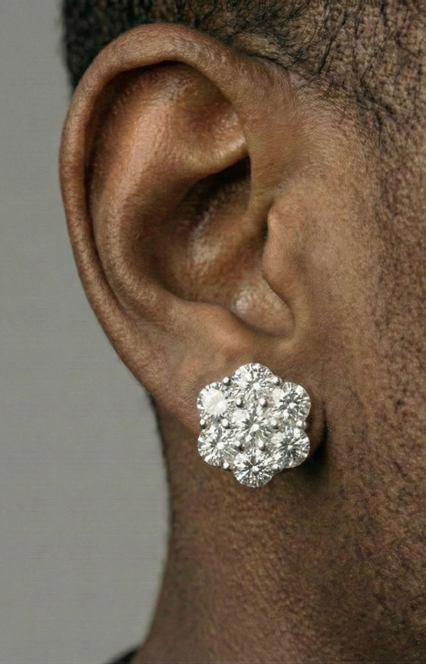 11MM Flower Cluster Moissanite Earrings